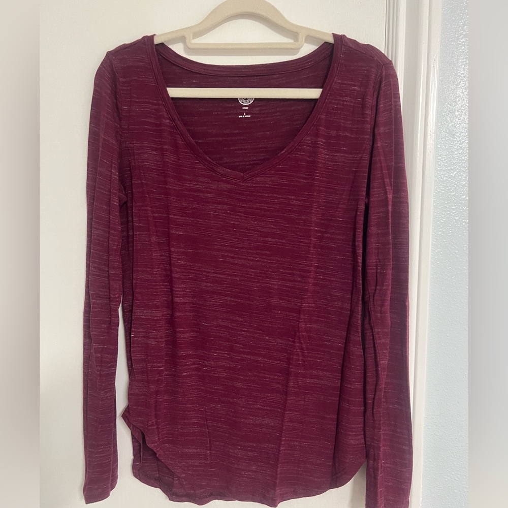 SO Women's Burgundy Long Sleeve T-shirt